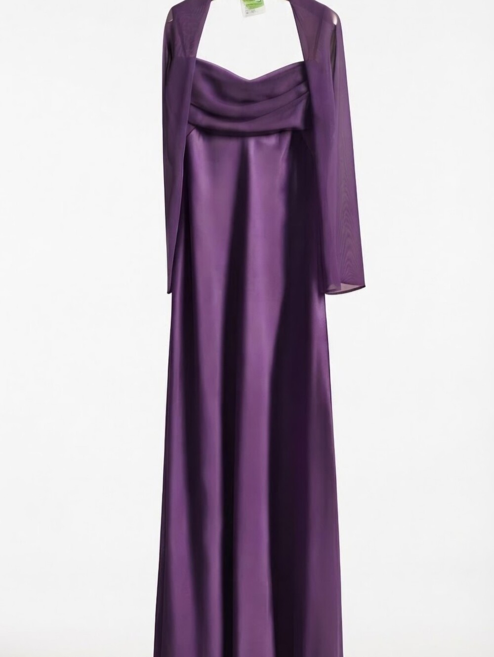 Elegant Purple Satin Evening Dress, 2x Fits Like 14